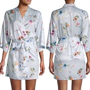 Flora Nikrooz Robe satin blue M/L